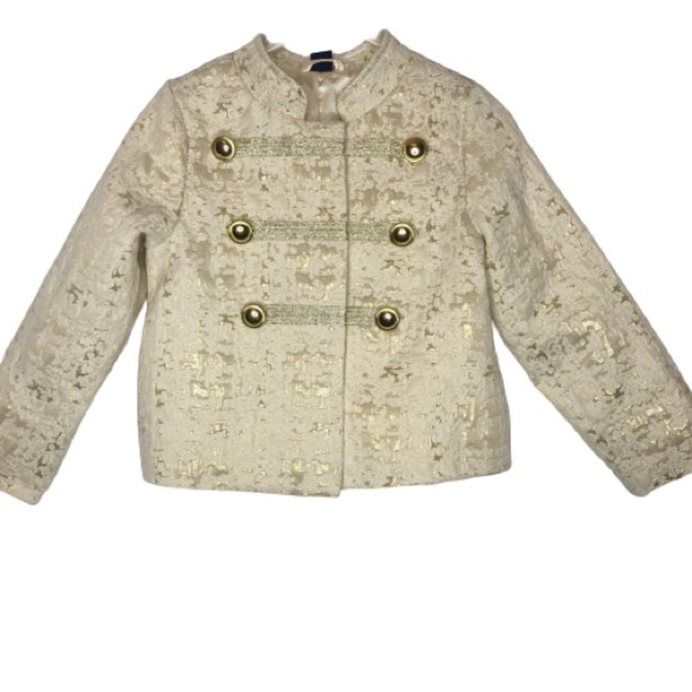 GAP Kids Cream Jacket with Gold Buttons